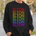 Elton Wordmark Pattern Retro Style Sweatshirt Gifts for Him