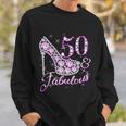 Fabulous & 50 Sparkly Shiny Heel 50Th Birthday Tshirt Sweatshirt Gifts for Him