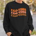 Fall Vibes Thanksgiving Retro Groovy Sweatshirt Gifts for Him