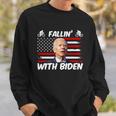 Fallin With Biden Funny Bike Meme Sweatshirt Gifts for Him