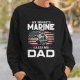 Fathers Day Flag My Favorite Marine Calls Me Dad Tshirt Sweatshirt Gifts for Him