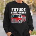 Firefighter Future Firefighter Fire Truck Theme Birthday Boy V2 Sweatshirt Gifts for Him