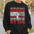 Firefighter Proud Fireman Dad Of A Firefighter Father Fire Dad Sweatshirt Gifts for Him