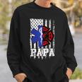 Firefighter Proud Papa Fathers Day Firefighter American Fireman Father V2 Sweatshirt Gifts for Him