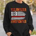 Firefighter Red Line Flag Fireman Wife Girlfriend Volunteer Firefighter Sweatshirt Gifts for Him