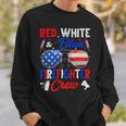 Firefighter Vintage Red White Blue Firefighter American Flag Sweatshirt Gifts for Him