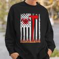 Firefighter Wildland Firefighter Axe American Flag Thin Red Line Fire Sweatshirt Gifts for Him