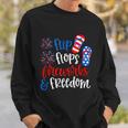 Flip Flops Fireworks And Freedom 4Th Of July Us Flag Sweatshirt Gifts for Him