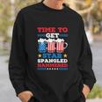 Funny 4Th Of July Time To Get Star Spangled Hammered Sweatshirt Gifts for Him