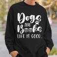 Funny Book Lovers Reading Lovers Dogs Books And Dogs Sweatshirt Gifts for Him