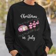 Funny Flamingo Pink Retro Camping Car Christmas In July Great Gift Sweatshirt Gifts for Him