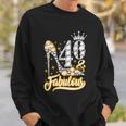Funny Gift 40 Fabulous 40 Years Gift 40Th Birthday Diamond Crown Shoes Gift V2 Sweatshirt Gifts for Him