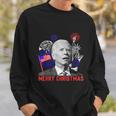 Funny Joe Biden Happy Christmas In July Usa Flag V2 Sweatshirt Gifts for Him