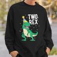Funny Two Rex 2Nd Birthday Boy Gift Trex Dinosaur Party Happy Second Gift Sweatshirt Gifts for Him