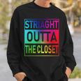 Gay Pride Straight Outta The Closet Tshirt Sweatshirt Gifts for Him