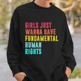 Girls Just Wanna Have Fundamental Human Rights Feminist Pro Choice Sweatshirt Gifts for Him