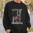 Gun American Flag Patriots Lets Go Brandon On Back Sweatshirt Gifts for Him