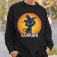 Halloween 2021 Cat Vampurr Vampire Funny Costume Men Women Sweatshirt Graphic Print Unisex Gifts for Him