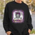 Halloween Spooky Mama Bleached Messy Bun V2 Sweatshirt Gifts for Him