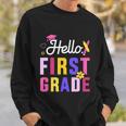 Hello 1St Grade First Back To School Student Teacher Sweatshirt Gifts for Him