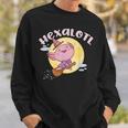 Hexalotl Funny Axolotl Witch Halloween Kawaii Meme Sweatshirt Gifts for Him