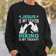Hiking National Park Hike Mountain Funny Jesus Hiker Sweatshirt Gifts for Him