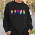 Human Lgbt Flag Gay Pride Month Transgender Rainbow Lesbian Gift Tshirt Sweatshirt Gifts for Him