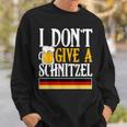 I Dont Give A Schnitzel German Beer Wurst Funny Oktoberfest Men Women Sweatshirt Graphic Print Unisex Gifts for Him