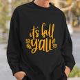 Its Fall Yall Red Leaf Pumpkin Fall Leaves Thanksgiving Graphic Design Printed Casual Daily Basic Sweatshirt Gifts for Him