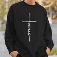 Jesus Christ Faith Christian Cross Logo Sweatshirt Gifts for Him