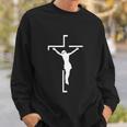 Jesus On Cross Funny Christian Sweatshirt Gifts for Him