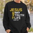 Jesus The Way Truth Life John 146 Tshirt Sweatshirt Gifts for Him