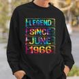 June 56 Years Old Since 1966 56Th Birthday Gifts Tie Dye Sweatshirt Gifts for Him