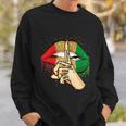 Juneteenth Free Ish Since 1865 Lips African Melanin Girl Sweatshirt Gifts for Him