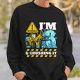Kids Construction Truck 3Rd Birthday Boy 3 Bulldozer Digger Meaningful Gift Sweatshirt Gifts for Him