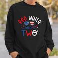 Kids Red White And Two 2Nd Birthday 4Th Of July Firework Boy Sweatshirt Gifts for Him