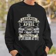 Legends Were Born In April 1989 Vintage 33Rd Birthday Gift For Men & Women Sweatshirt Gifts for Him