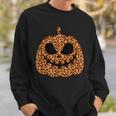 Leopard Jack O Lantern Pumpkin Halloween Print Lazy Costume Sweatshirt Gifts for Him