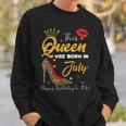 Leopard This Queen Was Born In July Happy Birthday To Me Sweatshirt Gifts for Him