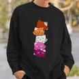 Lesbian Pride Cat Lgbt Gay Flag Cute Hers And Hers Funny Gift Sweatshirt Gifts for Him