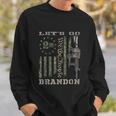 Lets Go Brandon Gun American Flag Patriots Lets Go Brandon Sweatshirt Gifts for Him