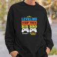 Leveling Up To Big Bro 2023 Pregnancy Announcement Funny Sweatshirt Gifts for Him