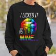 Lgbt I Licked It So Its Mine Gay Pride Lips Sweatshirt Gifts for Him