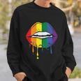 Lips Lgbt Gay Pride Lesbian Bisexual Ally Quote V2 Sweatshirt Gifts for Him