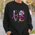 Love Dog Paw Print Colorful National Animal Shelter Week Gift Sweatshirt Gifts for Him