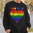 Love Wins Heart Sweatshirt Gifts for Him