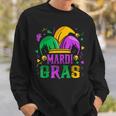 Mardi GrasMardi Gras 2022 Beads Mask Feathers  V2 Men Women Sweatshirt Graphic Print Unisex Gifts for Him