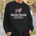 Mens Briketarian Bbq Grilling Chef State Map Funny Barbecue V2 Sweatshirt Gifts for Him
