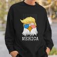 Merica Bald Eagle 4Th Of July Trump American Flag Funny Gift Sweatshirt Gifts for Him