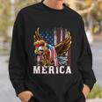 Merica Bald Eagle Mullet 4Th Of July American Flag Patriotic Meaningful Gift Sweatshirt Gifts for Him